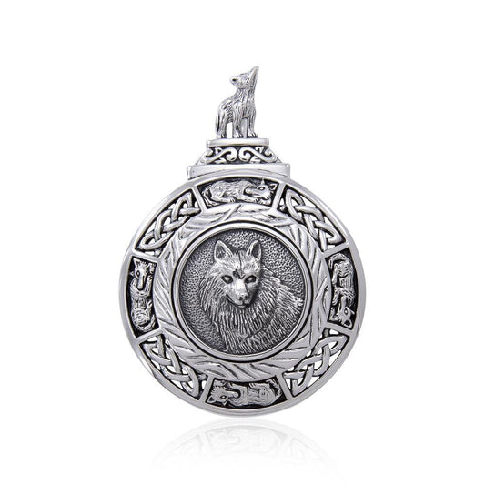 Celtic Wolf Medallion Pendant TPD4629 Pendant