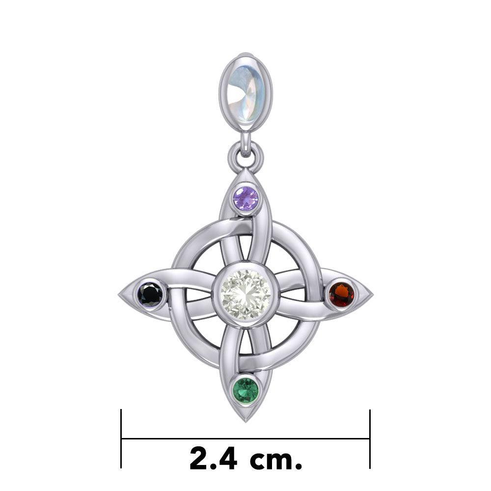 Elemental Witches Knot Sterling Silver Pendant TPD4751 - peterstone.dropshipping