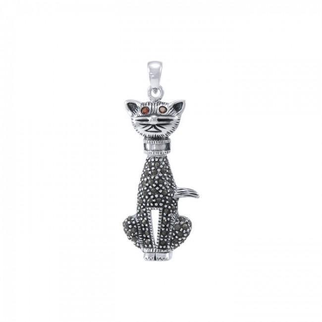 Cat Marcasite Pendant TPD4769