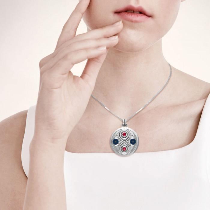 Relationship Sterling Silver Pendant with Gemstone TPD4807