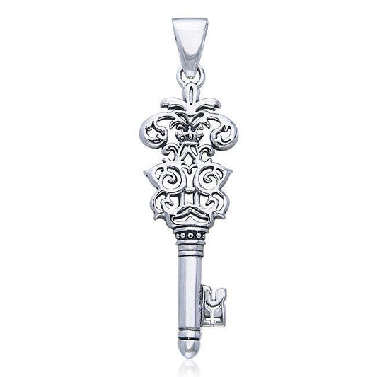 Key of Knowledge Silver Celtic Pendant TPD487 Pendant
