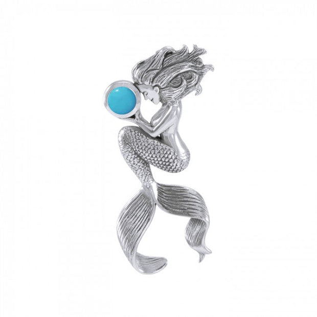Mermaids Oracle Sterling Silver With Gemstone Pendant TPD4897 Pendant