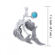 Keeper of the Ocean Sterling Silver with Gemstone Pendant TPD4898