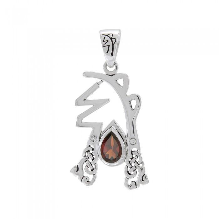 Sei Hei Ki Symbol from Reiki Collection Sterling Silver Pendant with Gemstone TPD4922 Pendant