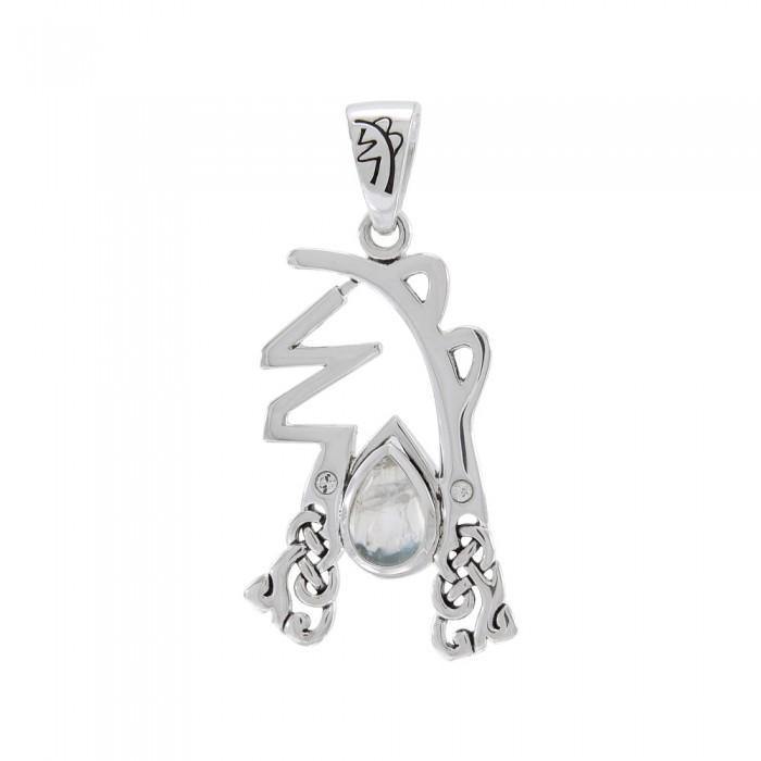 Sei Hei Ki Symbol from Reiki Collection Sterling Silver Pendant with Gemstone TPD4922 Pendant