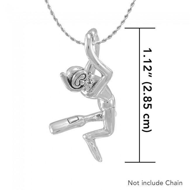 Male Free Diver Sterling Silver Pendant TPD4934 - peterstone.dropshipping