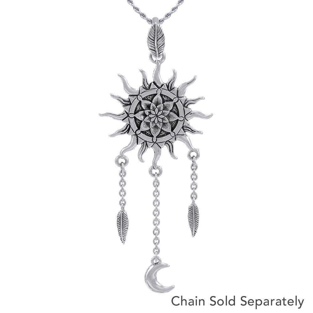 Sterling Silver Sun Moon Pendant Jewelry TPD4965 Pendant