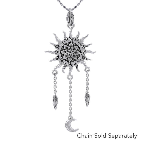 Sterling Silver Sun Moon Pendant Jewelry TPD4965 Pendant