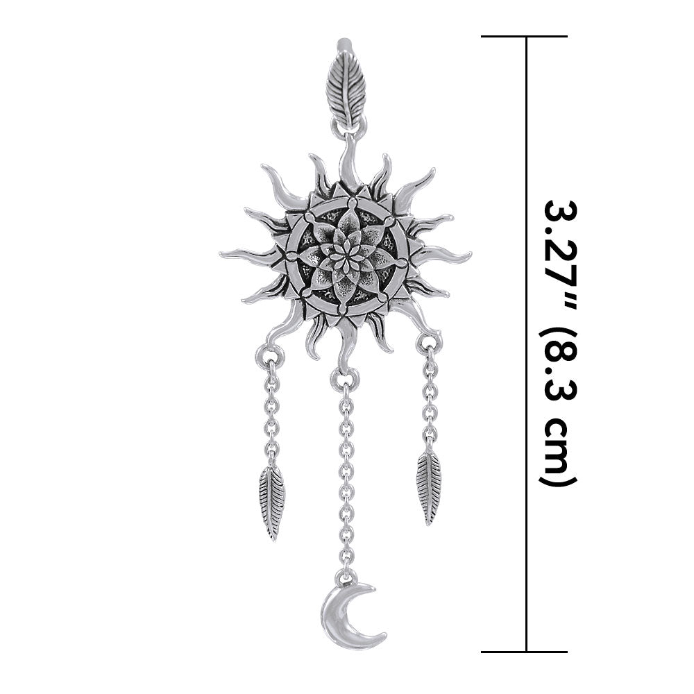 Sterling Silver Sun Moon Pendant Jewelry TPD4965 Pendant