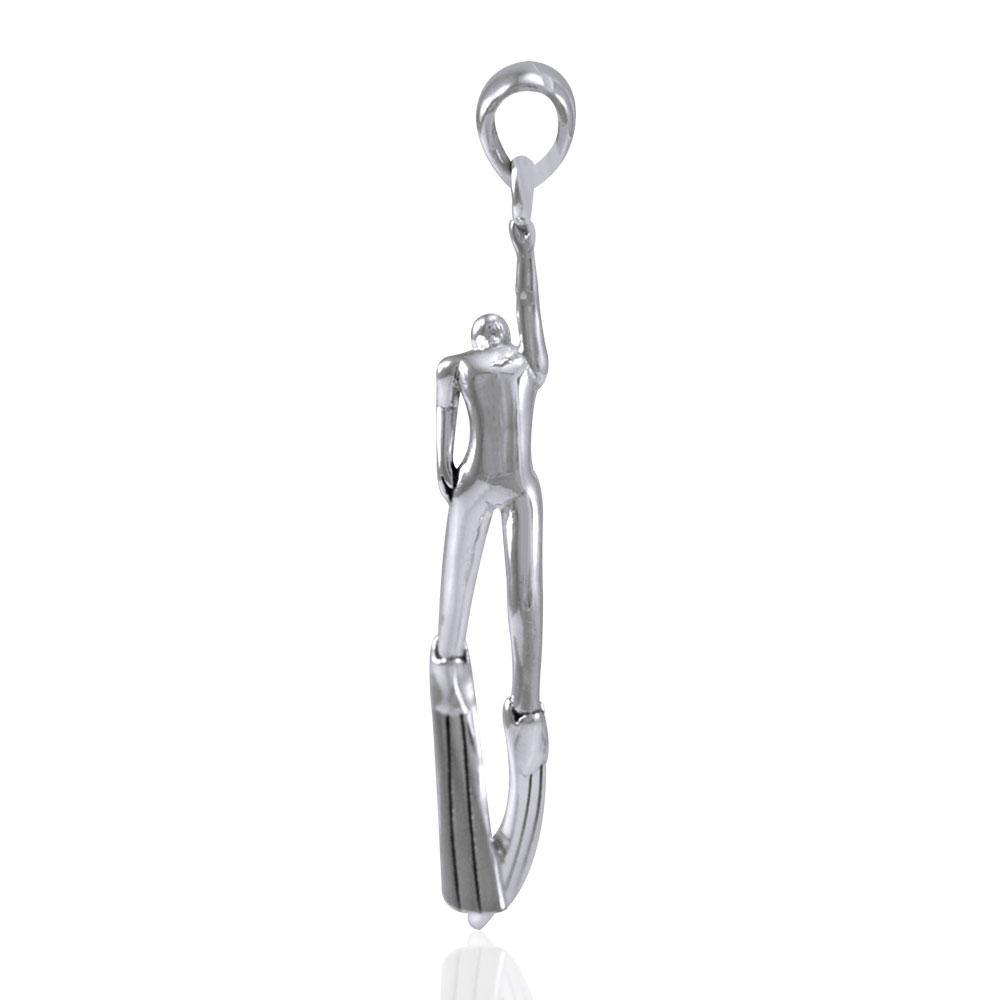 A freedive to undersea world ~ Sterling Silver Jewelry Pendant TPD5012 Pendant