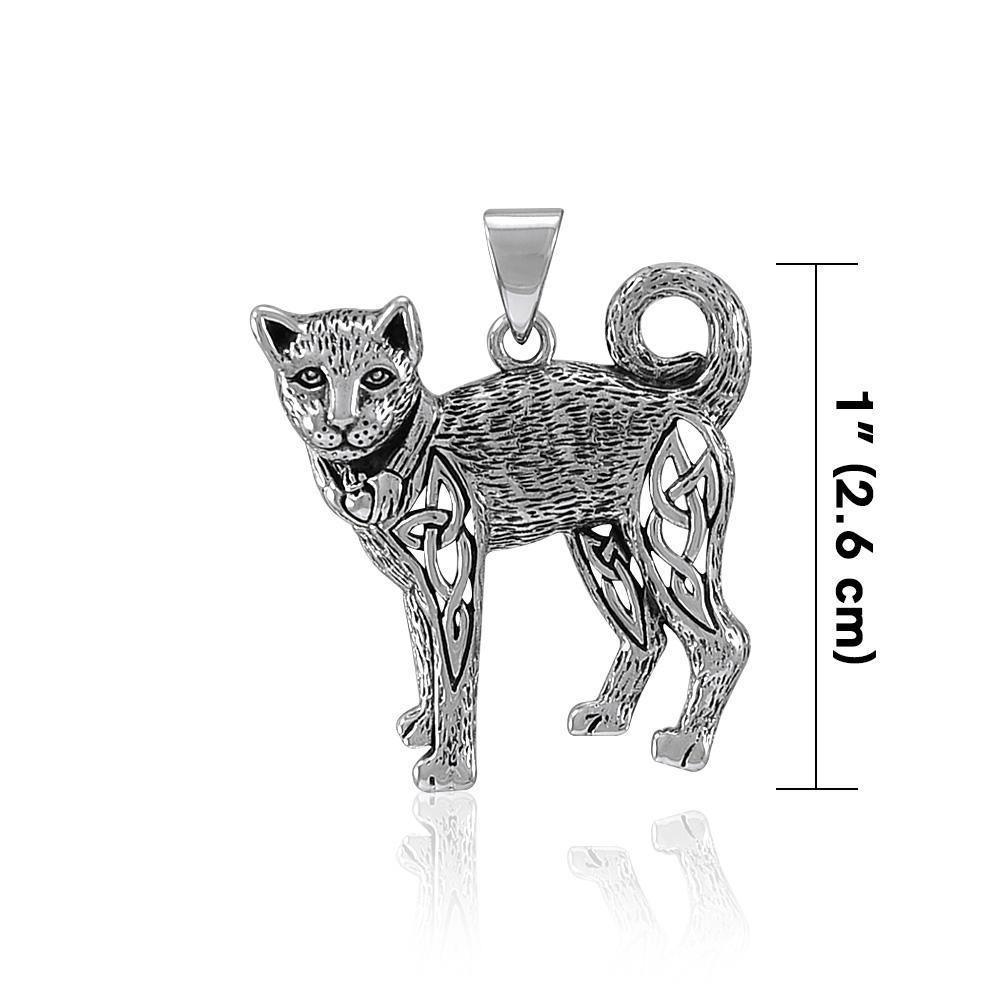 Celtic Cat Silver Pendant TPD5018 Pendant