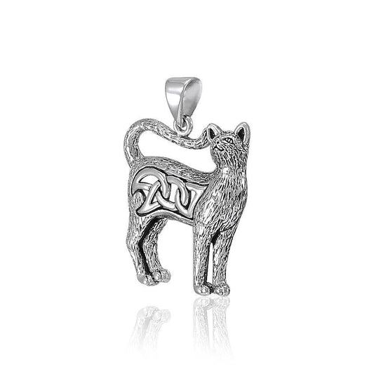 Celtic Cat Silver Pendant TPD5019 Pendant