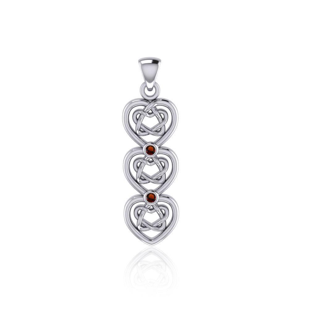 Love in countless ways ~ Celtic Knotwork Heart Sterling Silver Pendant TPD5053 Pendant