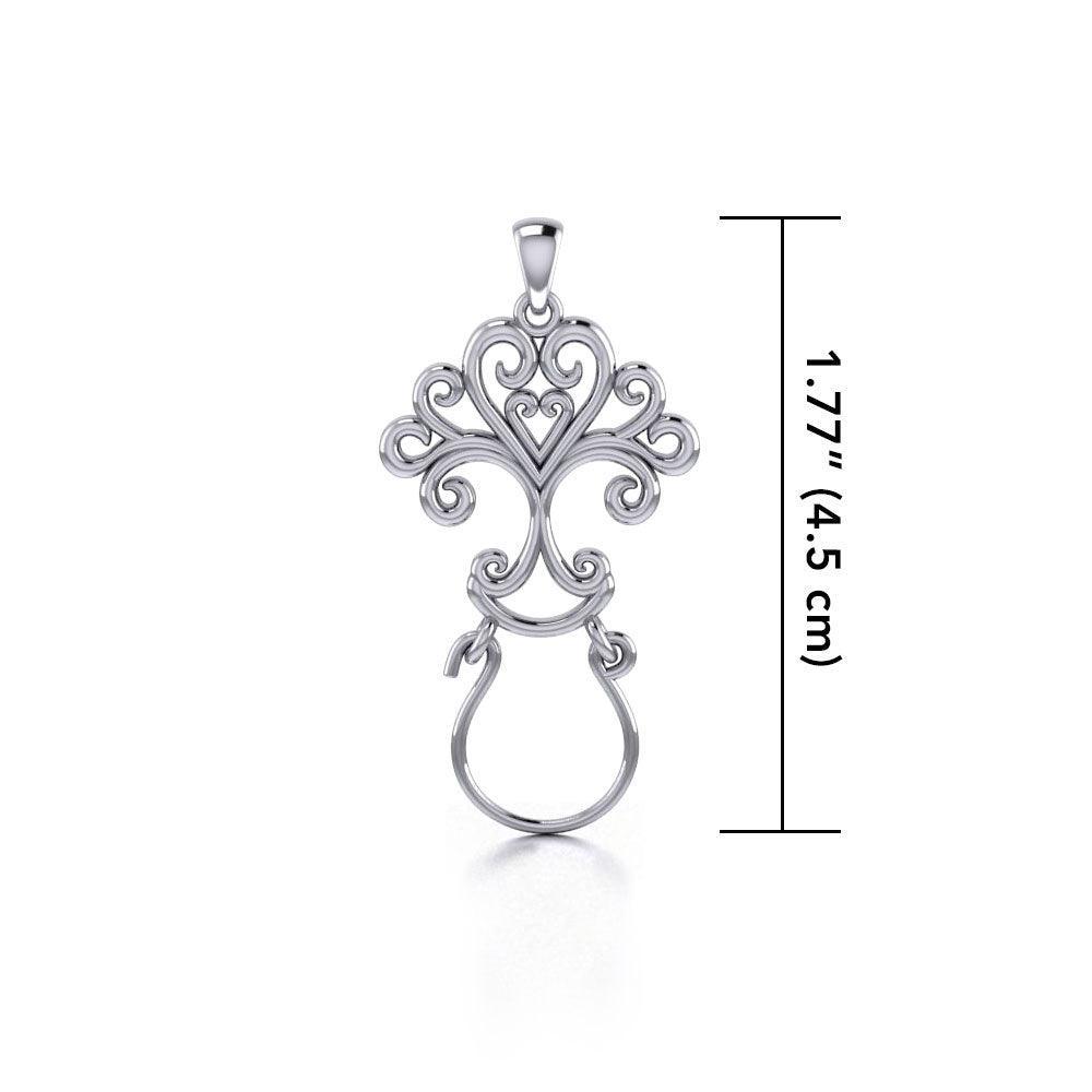 Celebrate Life with the Tree of Life Silver Charm Holder Pendant TPD5084 - peterstone.dropshipping