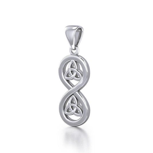 Infinity with Trinity Knot Silver Pendant TPD5210 Pendant