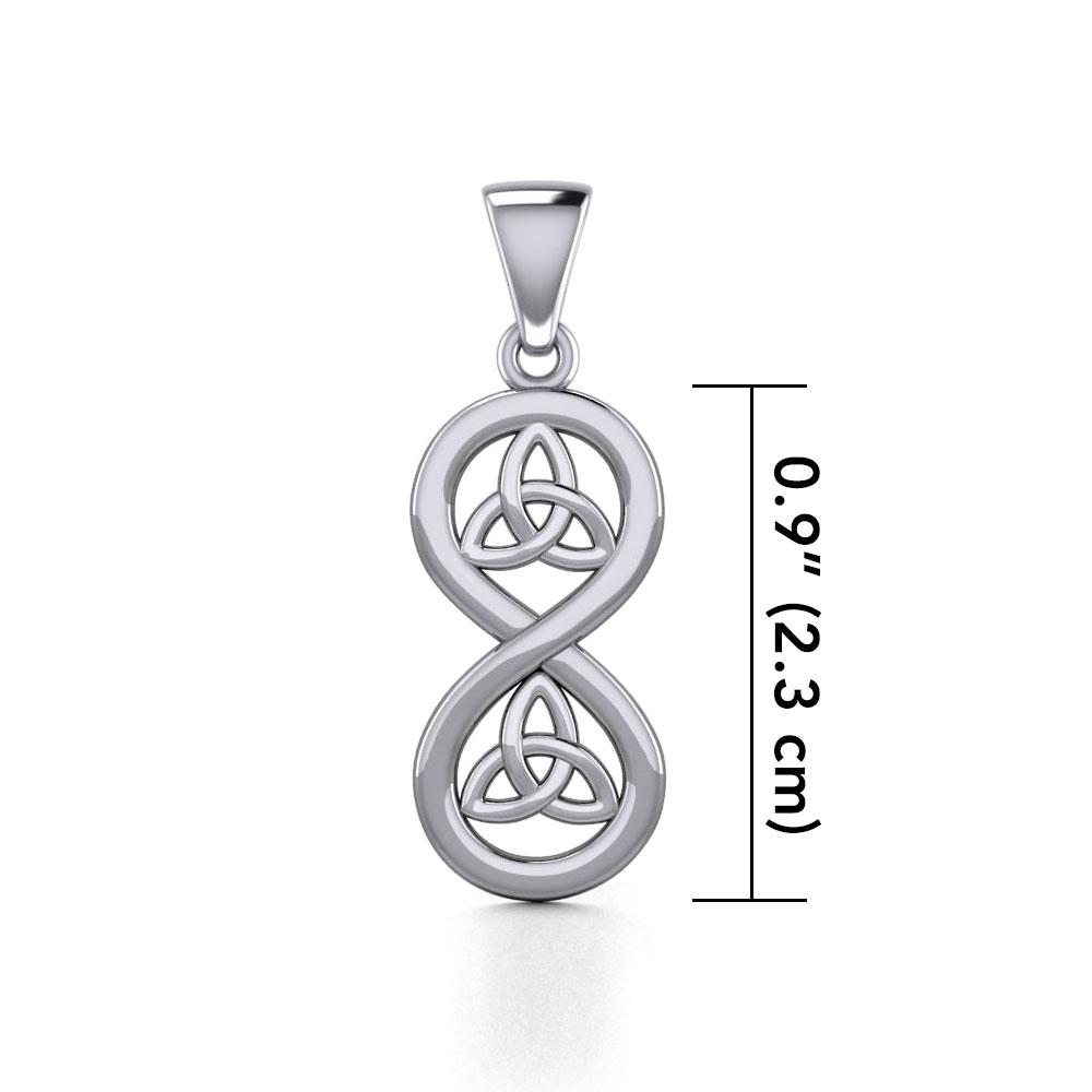 Infinity with Trinity Knot Silver Pendant TPD5210 Pendant