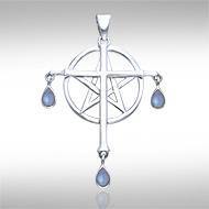 TPD528 Cross Over Pentacle Pendant