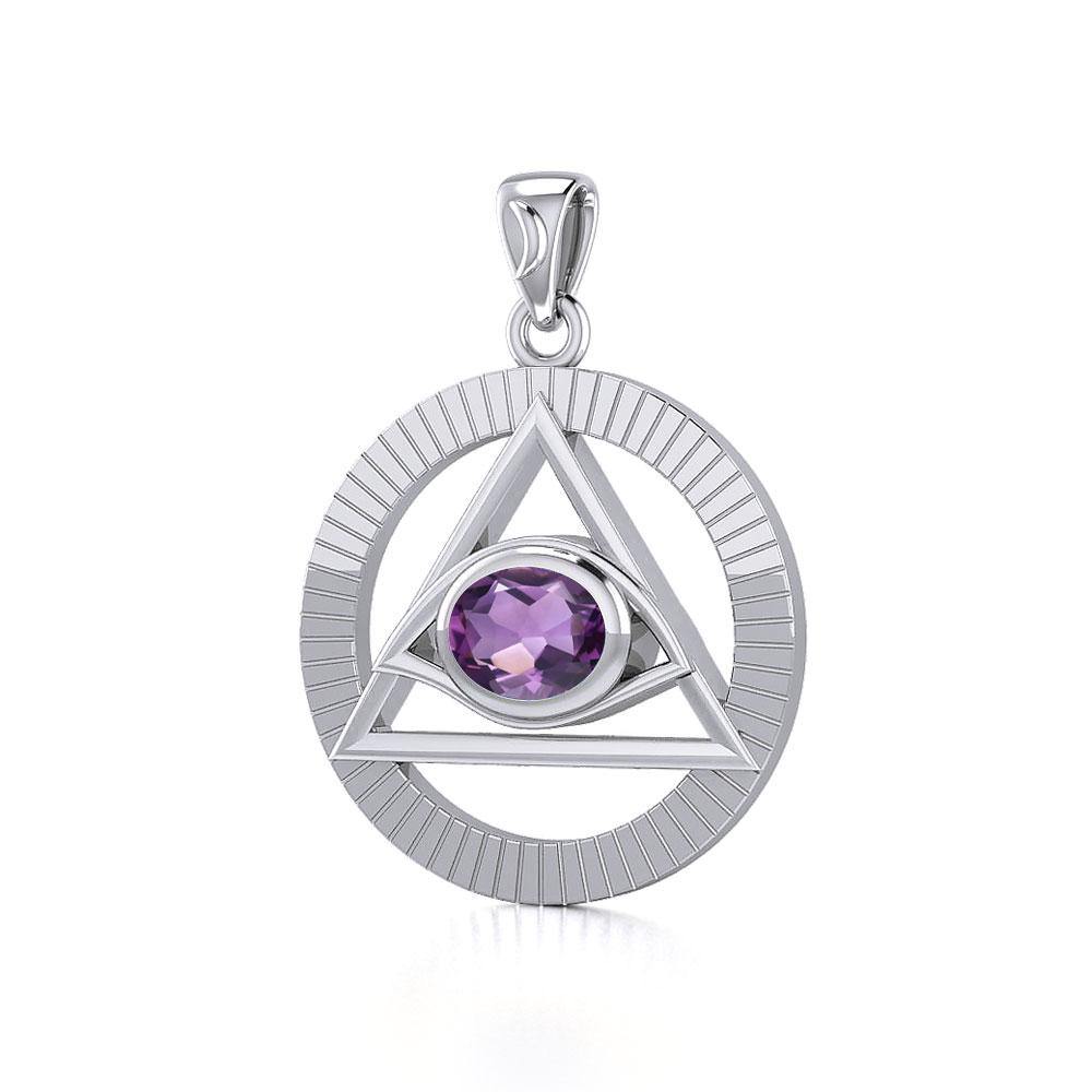 Eye of The Pyramid Silver Pendant TPD5297 Pendant