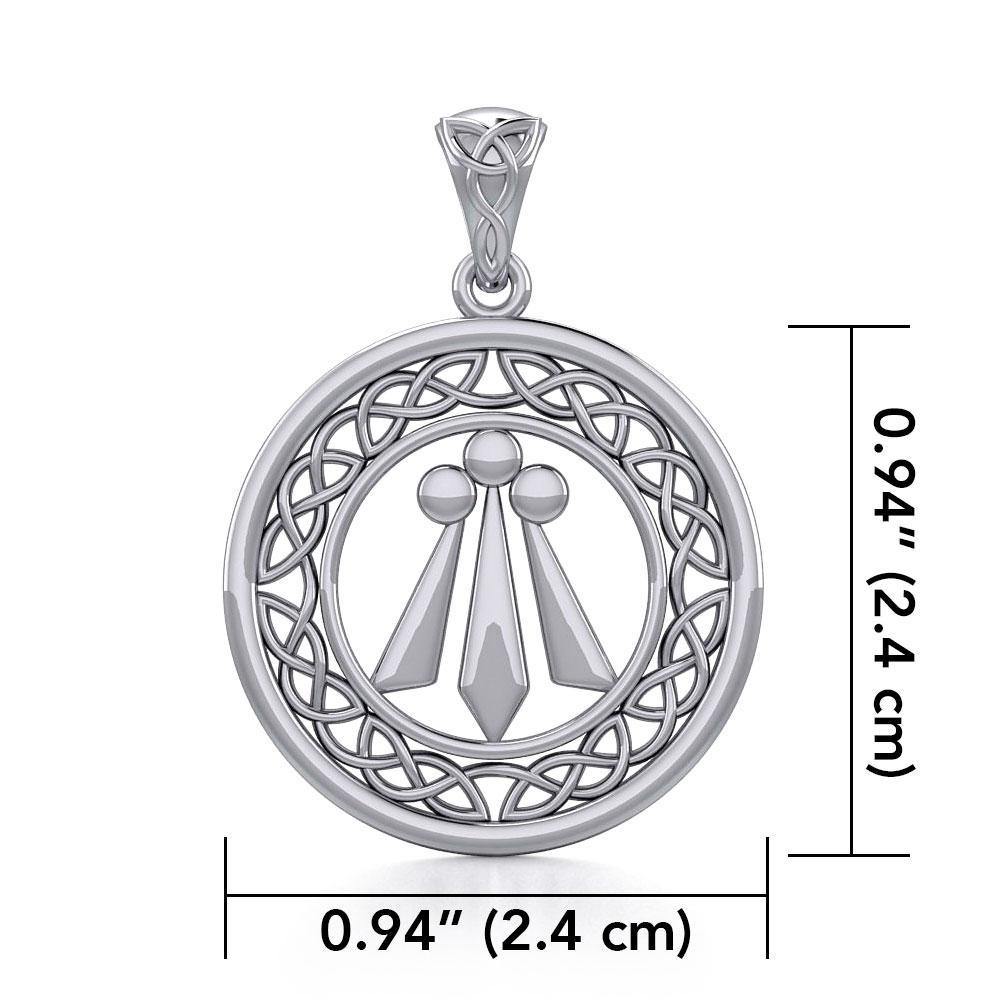 Awen The Three Rays of Light with Celtic Silver Pendant TPD5305 Pendant