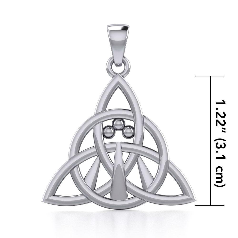 Triquetra with Awen The Three Rays of Light Silver Pendant TPD5306 Pendant