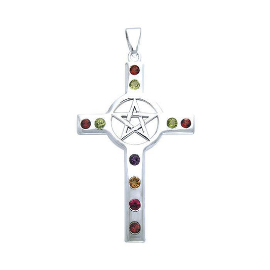 TPD533 The Star In Multi Colored Cross