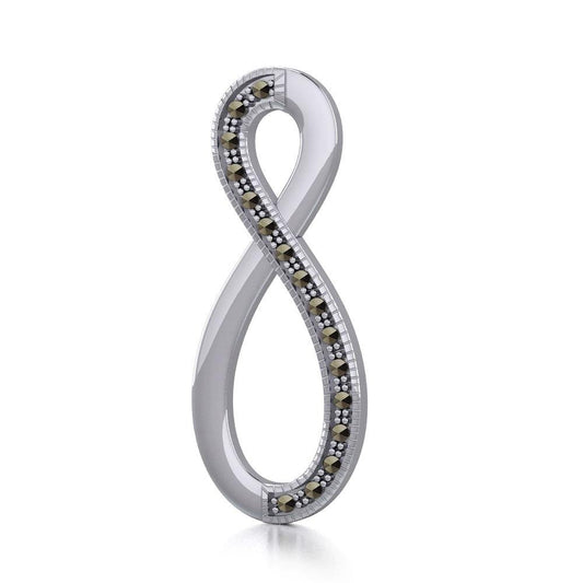 Infinity Silver Pendant with Marcasite TPD5362 Pendant