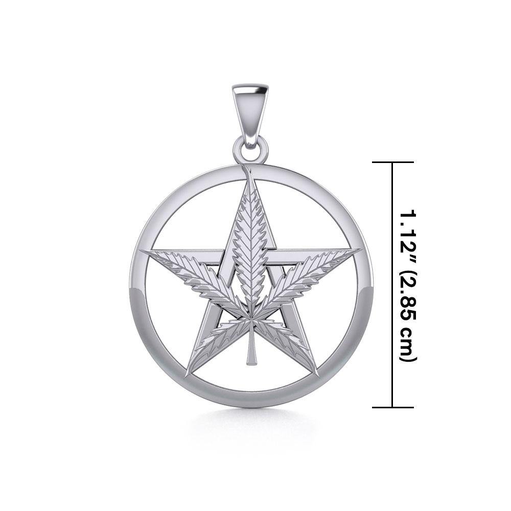 Oberon Zell Greenleaf Pentagram Silver Pendant TPD5371 pendant