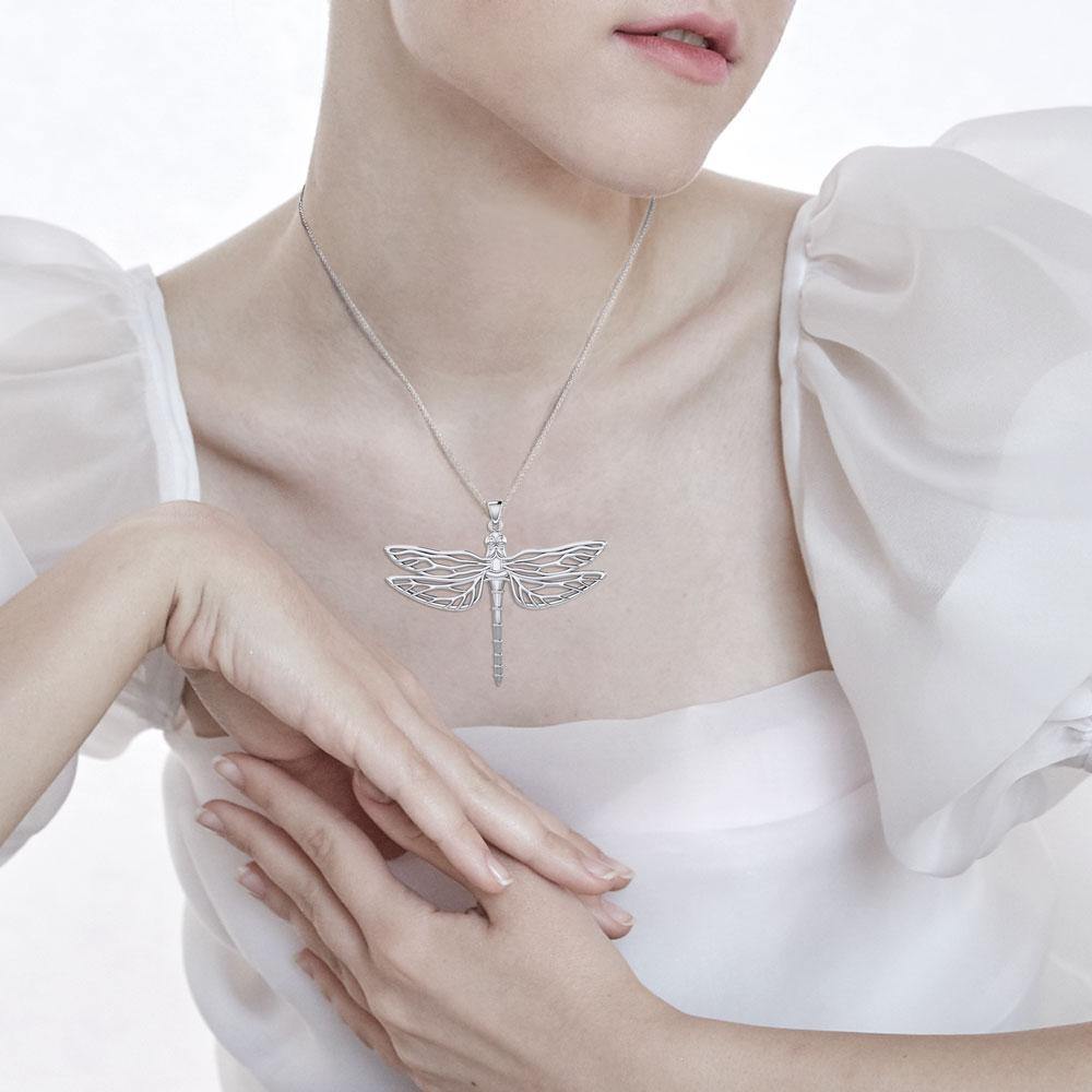 Break Away with the Dragonfly Silver Pendant TPD5383 Pendant