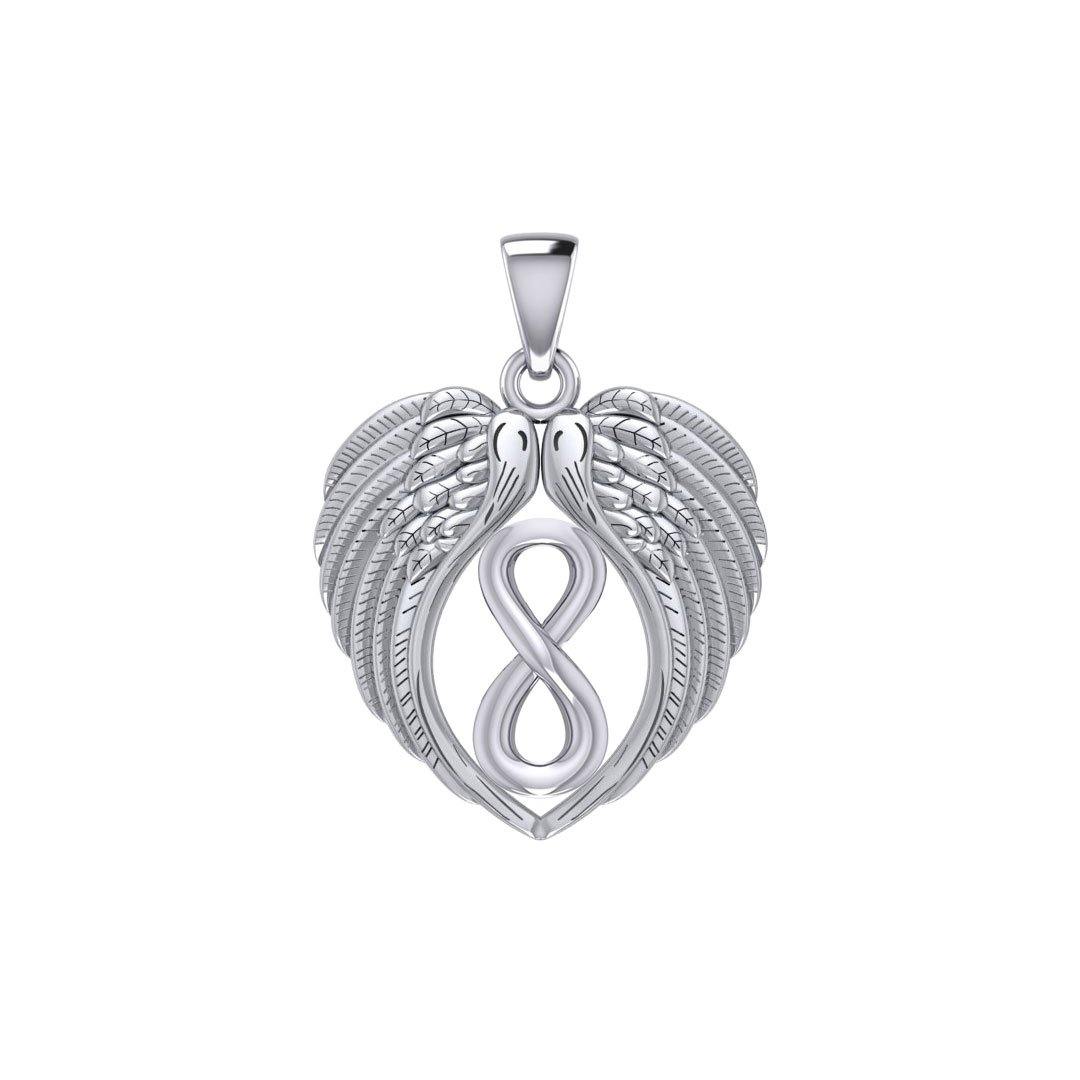 Feel the Tranquil in Angels Wings Silver Pendant with Infinity TPD5479 Pendant