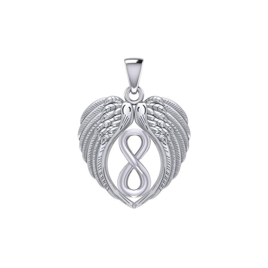 Feel the Tranquil in Angels Wings Silver Pendant with Infinity TPD5479 Pendant