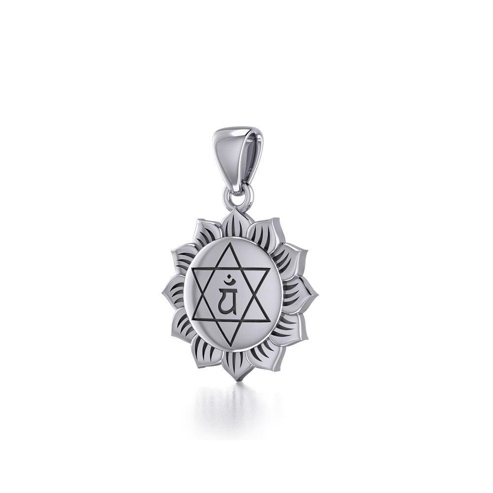 Anahata Heart Chakra Sterling Silver Pendant TPD5628 Pendant