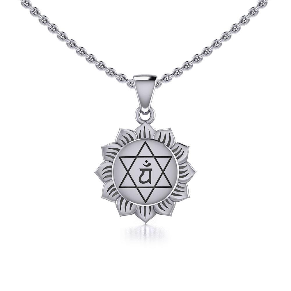 Anahata Heart Chakra Sterling Silver Pendant TPD5628 Pendant