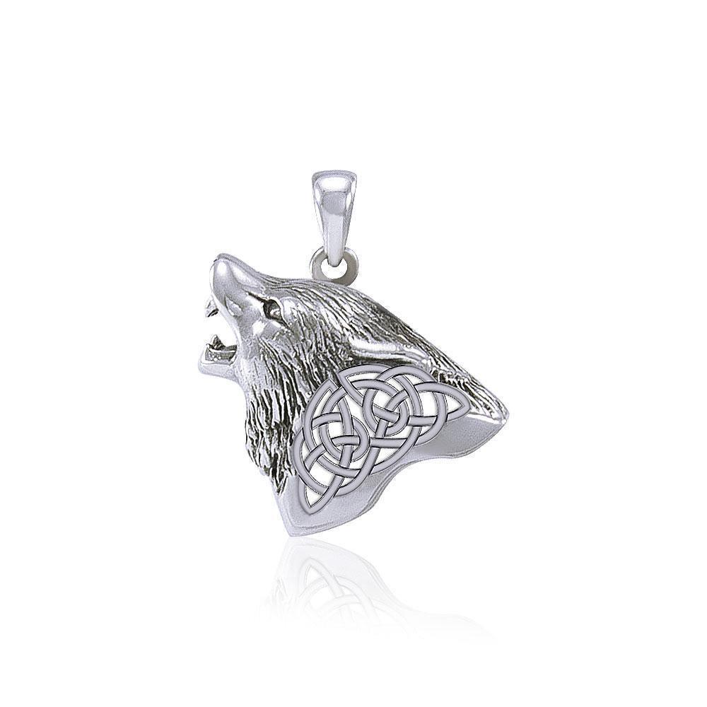 Celtic Wolf Silver Pendant TPD5662 Pendant