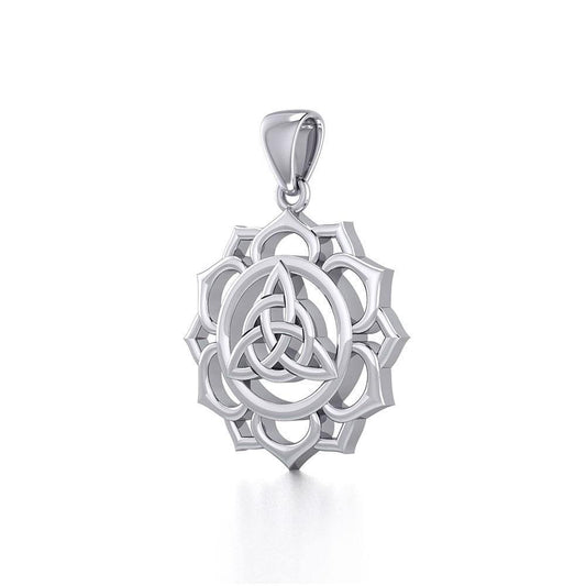 Triquetra Chakra Silver Pendant TPD5669 Pendant