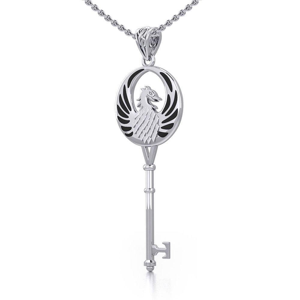Phoenix Spiritual Enchantment Key Silver Pendant TPD5685 Pendant