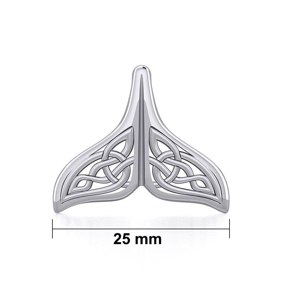 Celtic Knotwork Whale Tail Silver Pendant TPD5705 Pendant