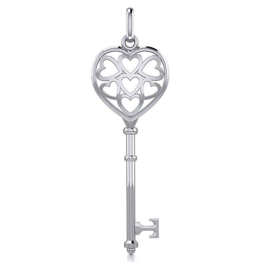 Heart Spiritual Enchantment Key Silver Pendant TPD5709 - peterstone.dropshipping