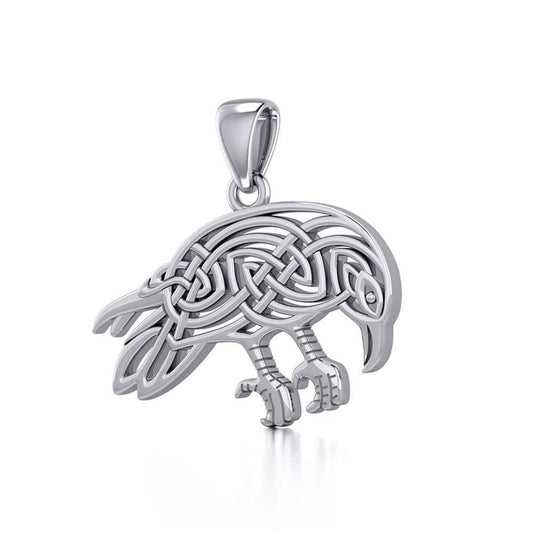 Mythical Raven Silver Jewelry Pendant TPD5715 - Peter Stone Wholesale