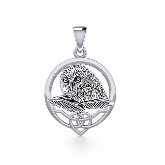Celtic Owl Silver Pendant TPD5718 - Peter Stone Wholesale