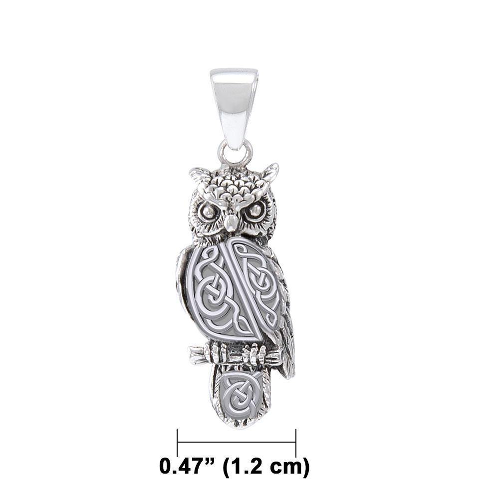 Celtic Horned Owl Pendant TPD5722 - Wholesale Jewelry
