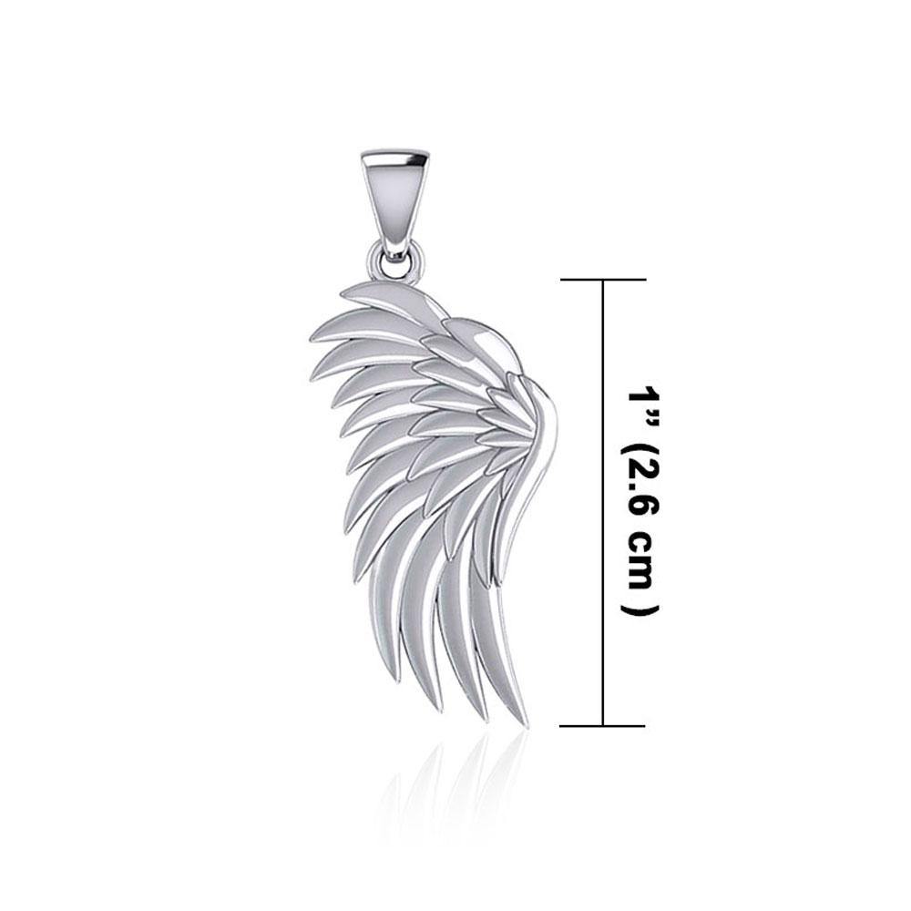 Angels Wings Silver Pendant TPD5762 - Wholesale Jewelry
