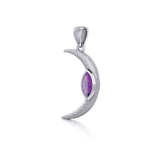 A Glimpse of the Crescent Moon's Beginning ~ Silver Jewelry Pendant TPD5800 - Wholesale Jewelry