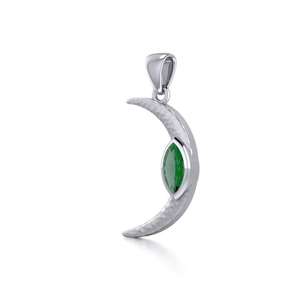 A Glimpse of the Crescent Moon's Beginning ~ Silver Jewelry Pendant TPD5800 - Wholesale Jewelry