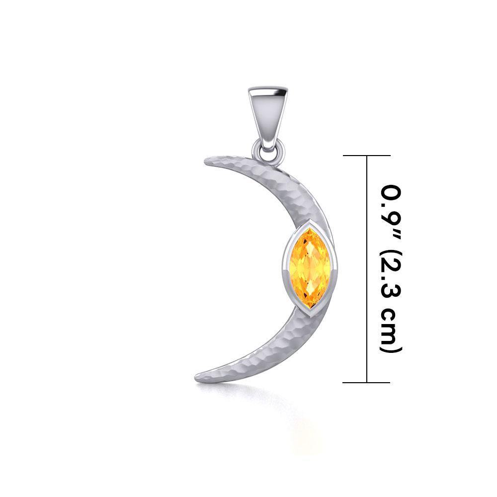 A Glimpse of the Crescent Moon's Beginning ~ Silver Jewelry Pendant TPD5800 - Wholesale Jewelry