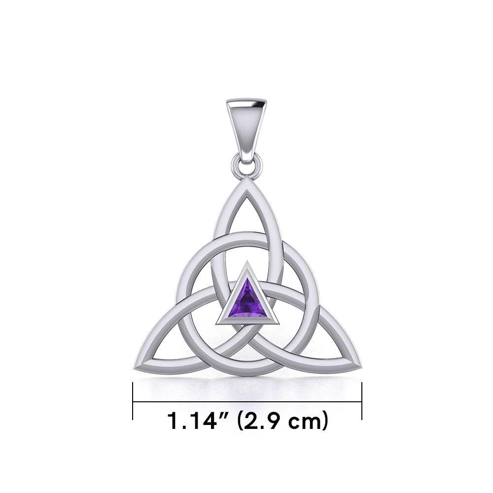 Celtic Triquetra Recovery Pendant with Gemstone TPD5837 - Wholesale Jewelry