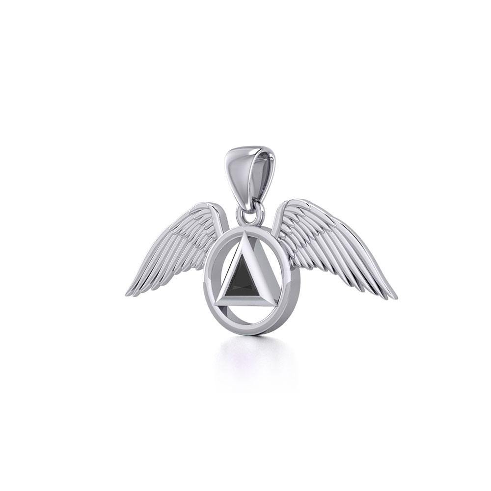 Angel Wings Recovery Pendant with Gemstone TPD5844 - Wholesale Jewelry
