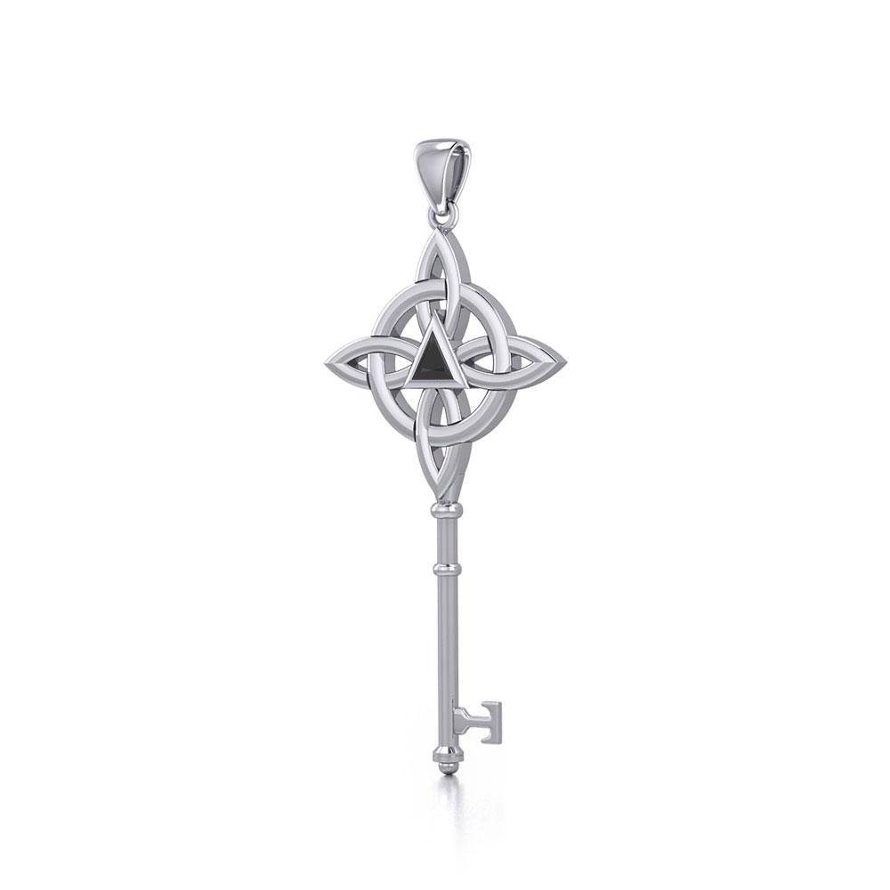 Celtic Recovery Spiritual Key Pendant with Gemstone TPD5845 - Wholesale Jewelry