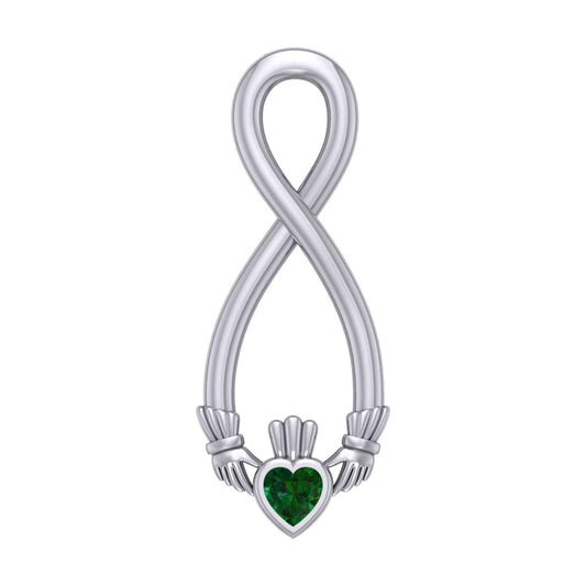 Irish Claddagh Infinity Silver Pendant TPD5879 - peterstone.dropshipping