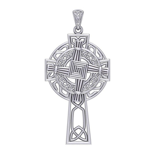 Saint Brigids Celtic Cross Silver Pendant TPD5881 - peterstone.dropshipping