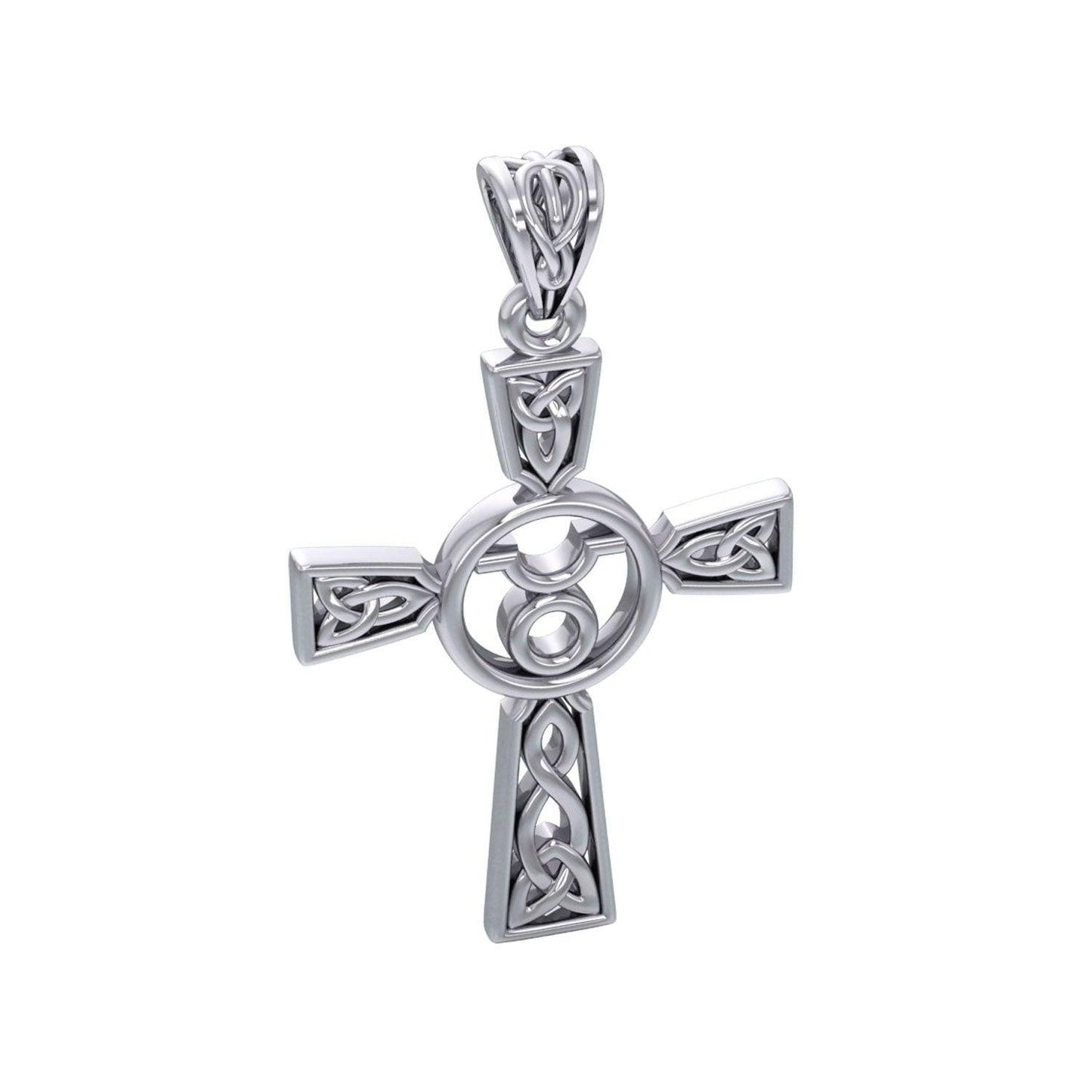 Celtic Cross Taurus Astrology Zodiac Sign Silver Pendant TPD5949 - peterstone.dropshipping